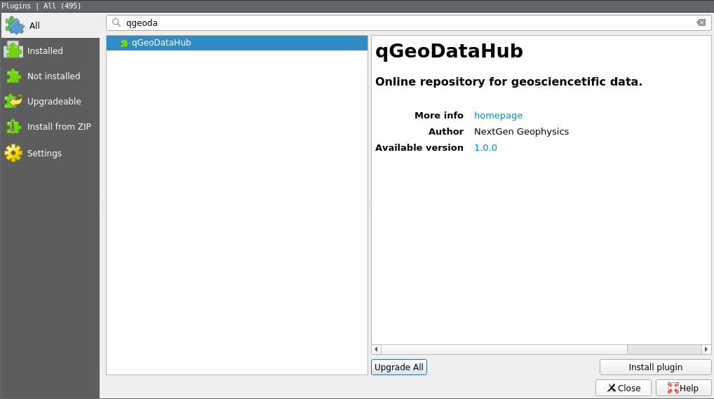 Install qGeoDataHub